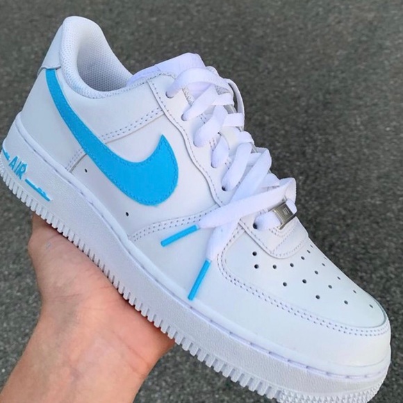 Custom blue AF1 - Picture 1 of 2
